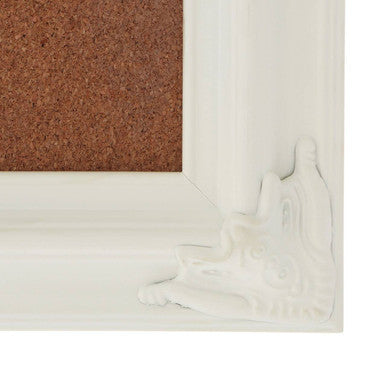 Orsina Maren Cream Frame Memo Board – Traditional Wall Pin Organizer