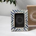 Orsina Bowerbird 4x6 Chevron Photo Frame – Modern Geometric Decor