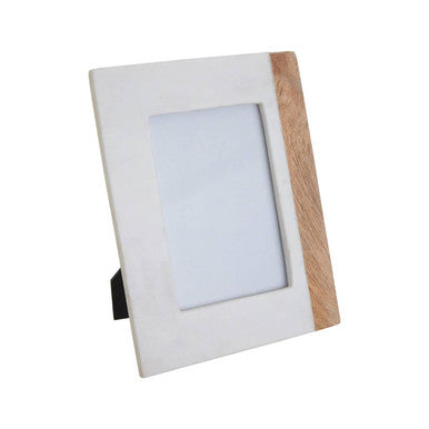 Orsina Sena Large Photo Frame – Marble and Mango Wood Tabletop Decor