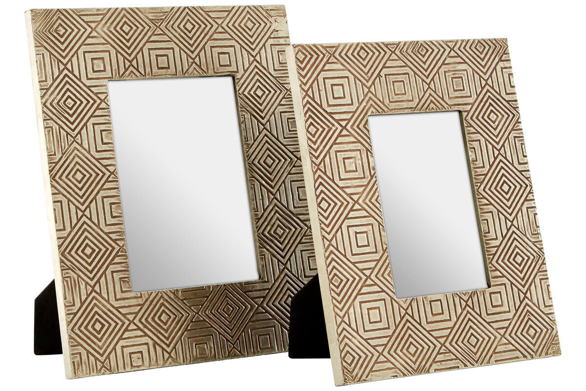 Orsina Bowerbird Tribal 4x6 Photo Frame – Boho Decorative Picture Frame