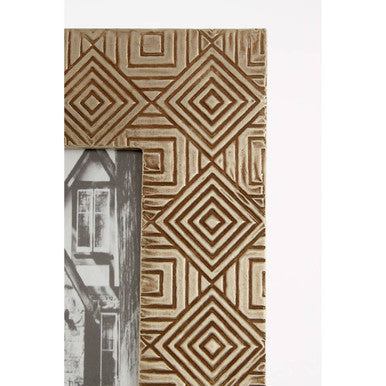 Orsina Bowerbird Tribal 4x6 Photo Frame – Boho Decorative Picture Frame