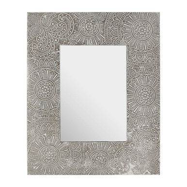 Orsina Bowerbird 5x7 Silver Etched Photo Frame | Metal Tabletop Decor