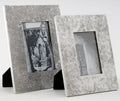 Orsina Bowerbird 5x7 Silver Etched Photo Frame | Metal Tabletop Decor