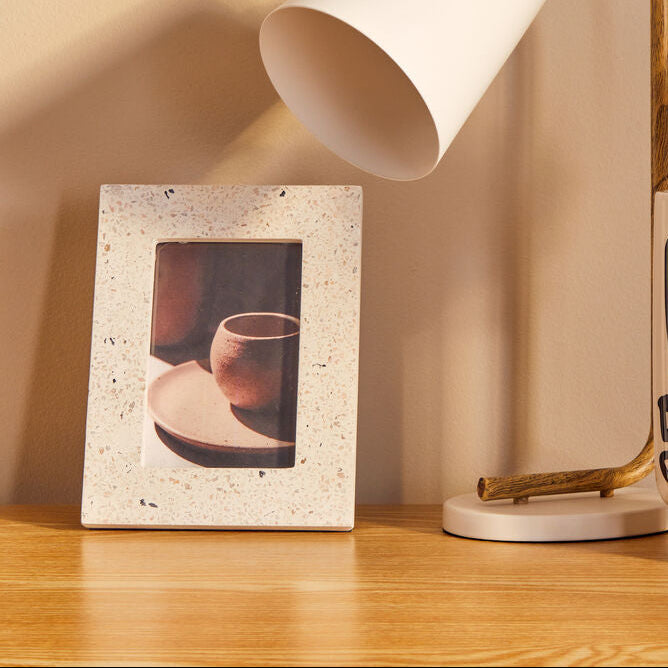 Orsina Mimo Terrazzo Photo Frame – Modern 4x6 Tabletop Picture Frame