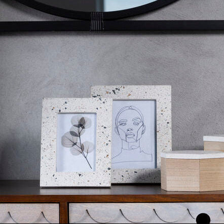 Orsina Mimo Large Terrazzo Photo Frame | Modern 5x7 Tabletop Decor