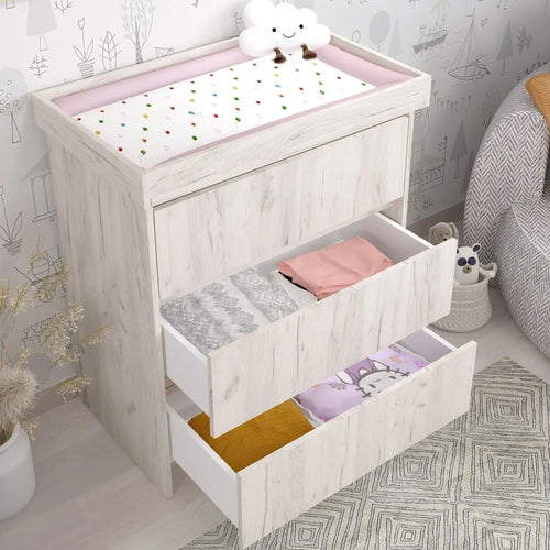 Shefa Kids 880 Baby Changing Unit - White Craft Oak