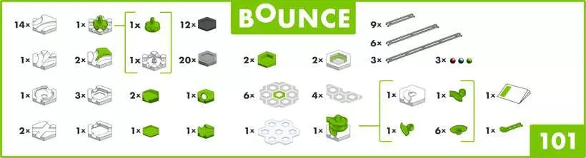 Ravensburger GraviTrax Starter-Set Bounce | 101-Piece Marble Run Set