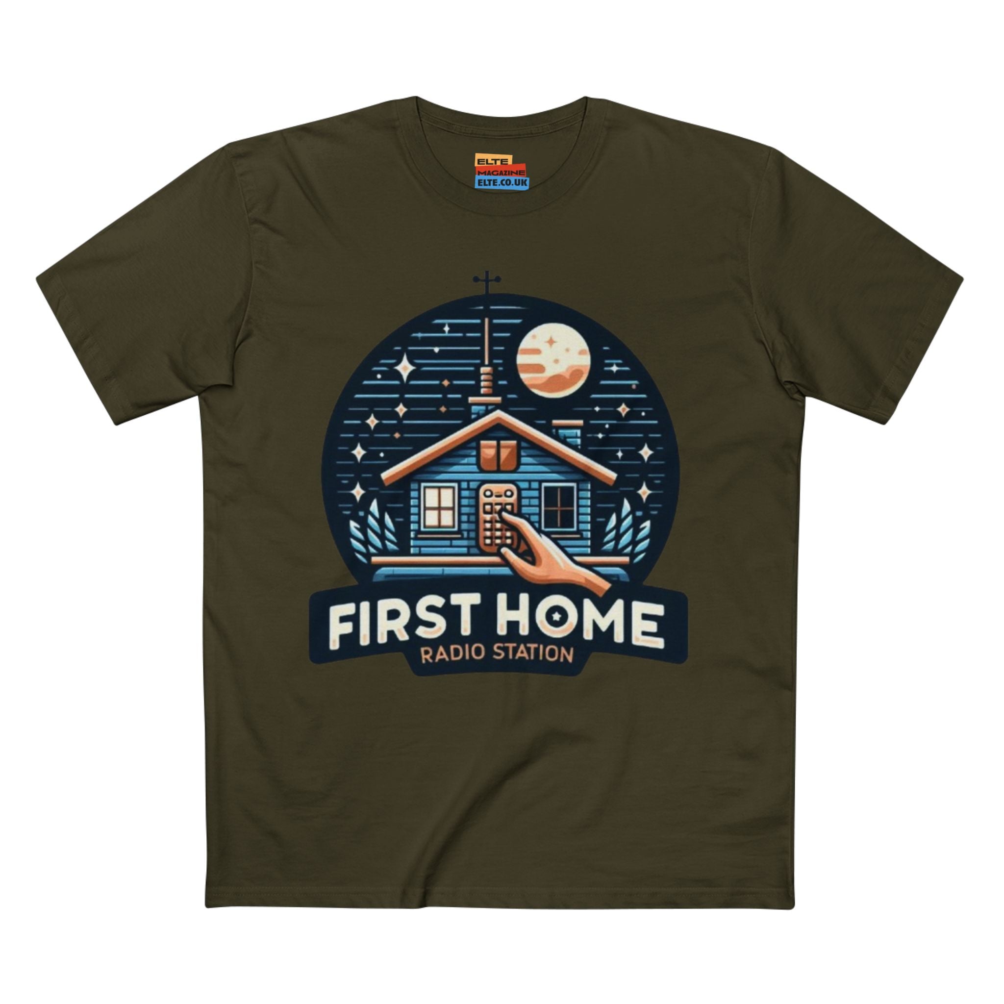 First Home Radio Station Graphic Tee - Celebrate Unity and Nostalgia