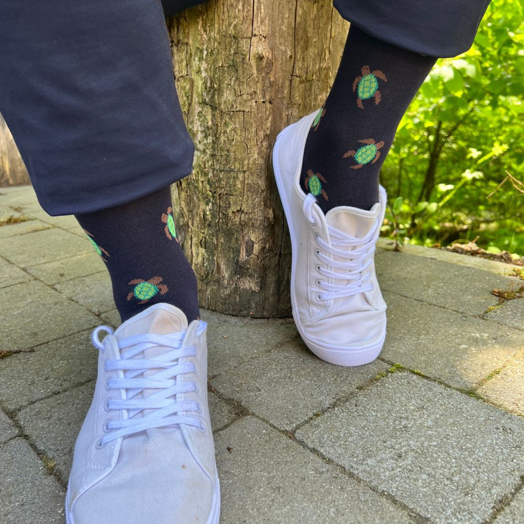 Swole Panda Turtle Bamboo Socks – Soft & Durable Neon Green Footwear