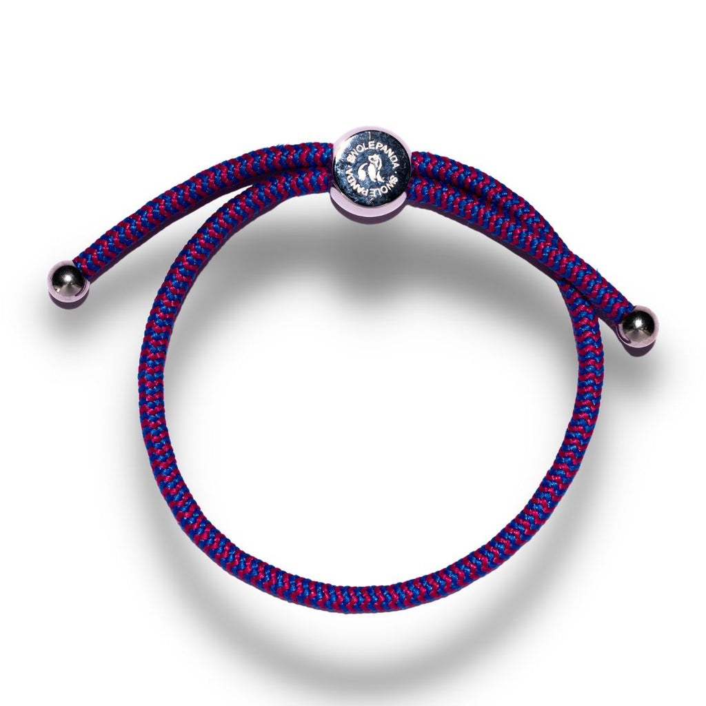 Swole Panda Recycled Rope Bracelet – Blue & Pink Zigzag – Unisex