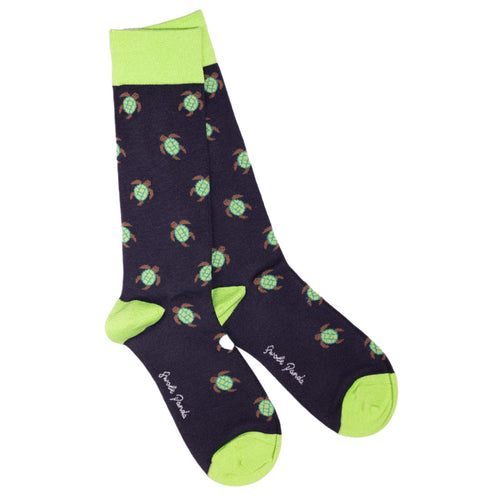 Swole Panda Turtle Bamboo Socks – Soft & Durable Neon Green Footwear
