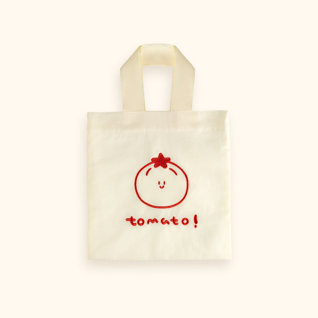 LuLuFun Studio Tomato Print Cotton Canvas Tote Bag - Handmade Shopper