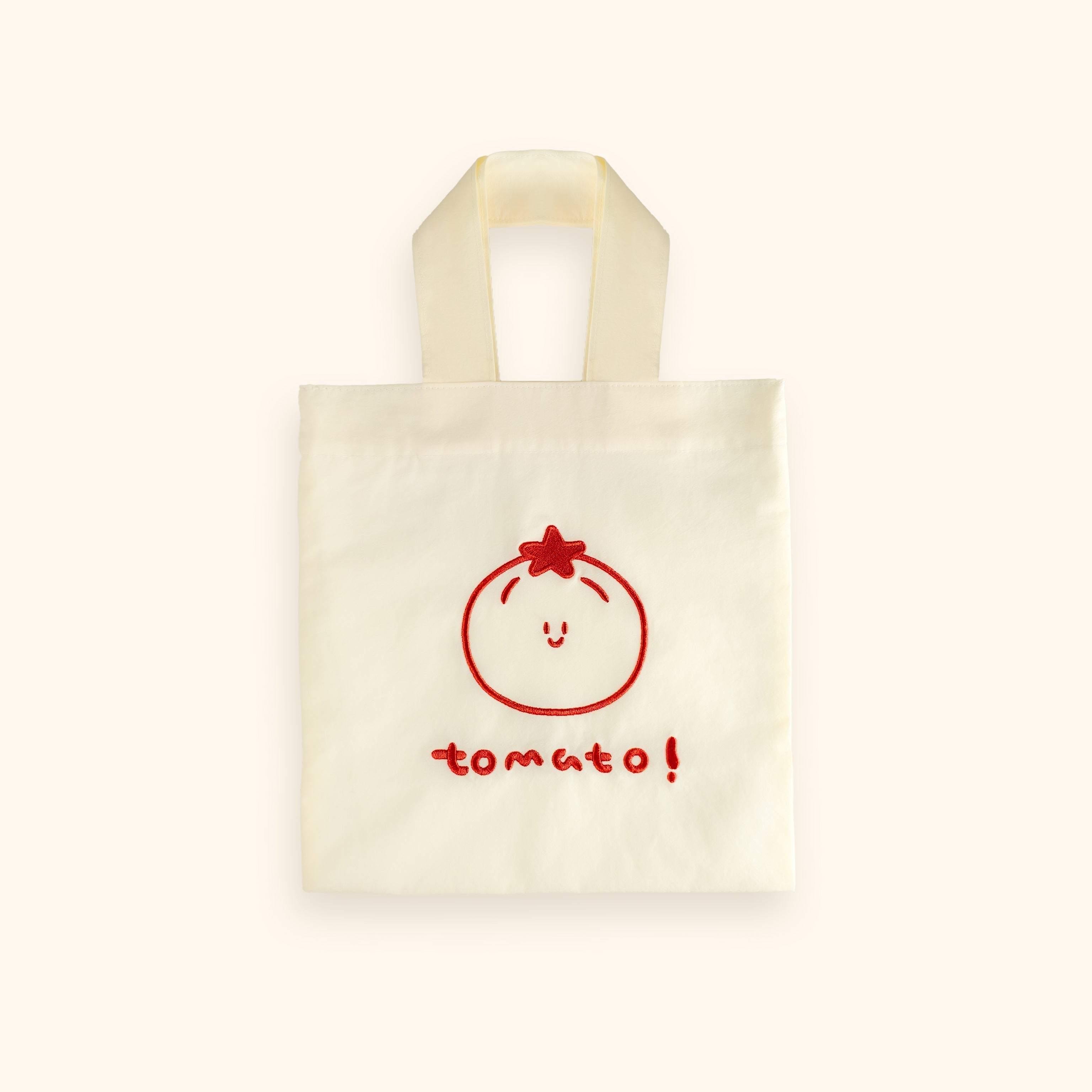 LuLuFun Studio Tomato Print Cotton Canvas Tote Bag - Handmade Shopper