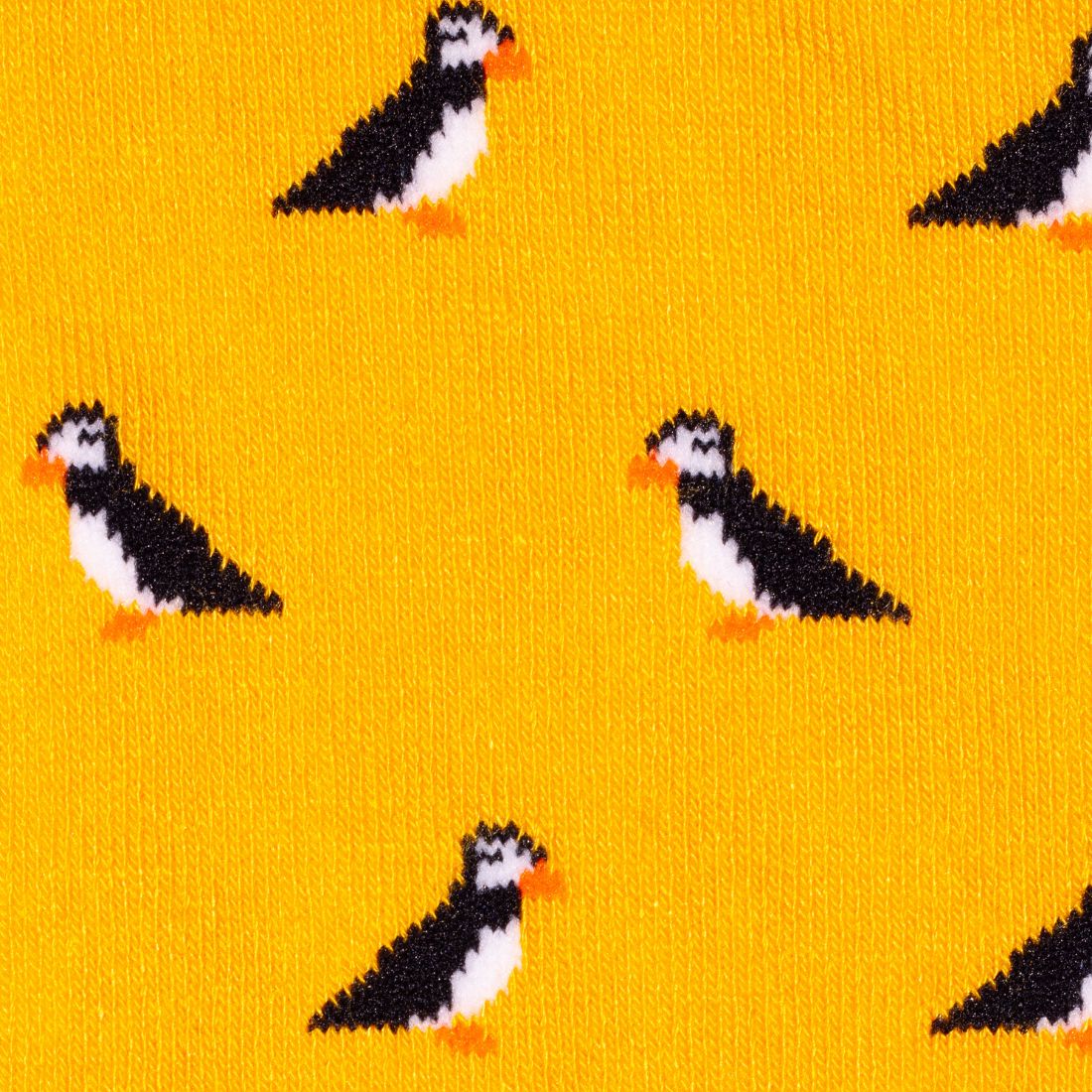 Swole Panda Puffin Bamboo Socks – Sustainable Yellow Novelty Footwear