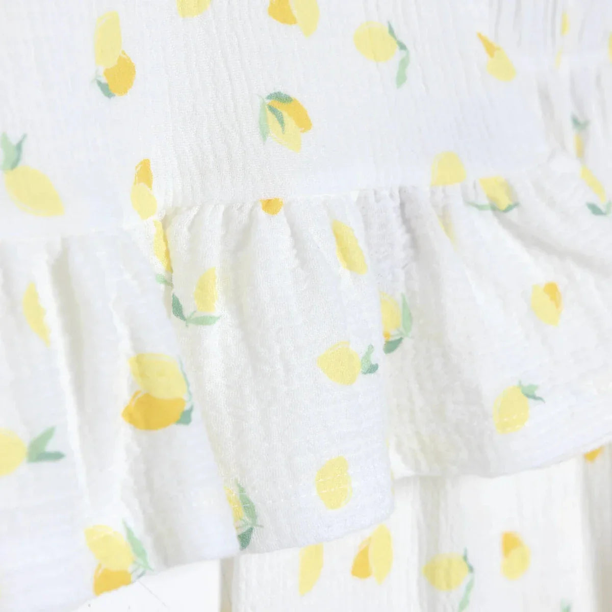 HelloBaby Girls Blouse-Muslin Trousers Fruits - Ecru Printed