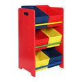 Orsina 3-Tier Kids Toy Storage Unit | MDF Playroom Bin Organiser