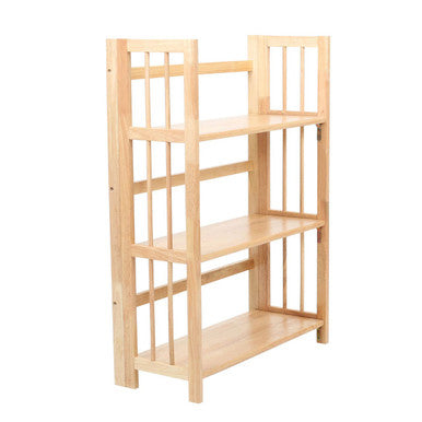 Orsina Heva 3-Tier Foldable Hevea Wood Stackable Shelf Unit
