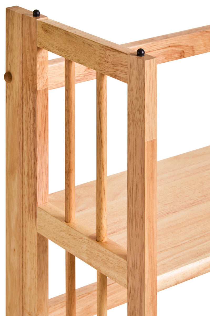 Orsina Heva 3-Tier Foldable Hevea Wood Stackable Shelf Unit