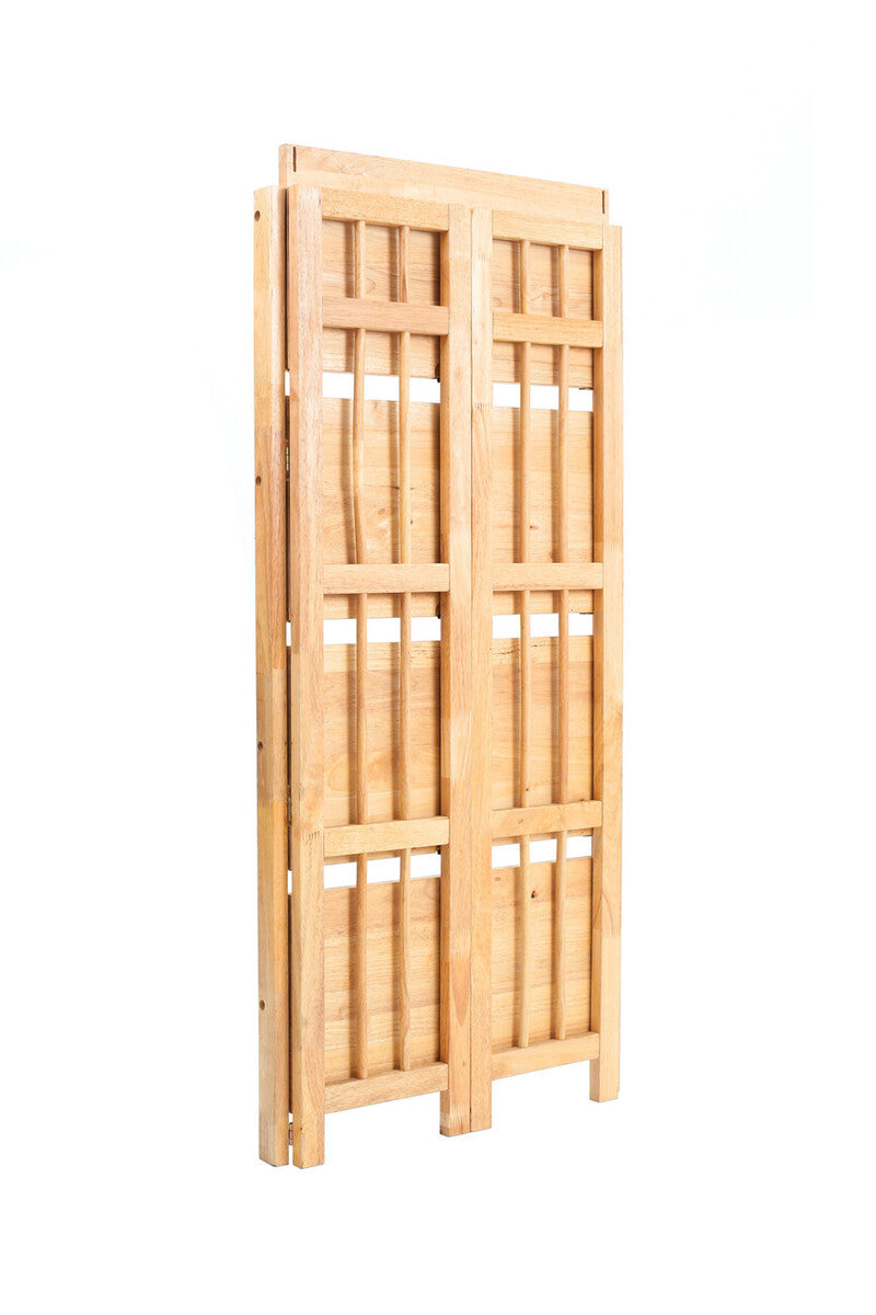 Orsina Heva 4-Tier Tropical Hevea Wood Shelving Unit | Storage Shelf