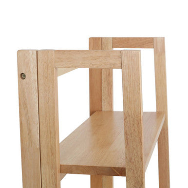 Orsina Heva 5-Tier Tropical Hevea Wood Shelf Unit | Home Storage
