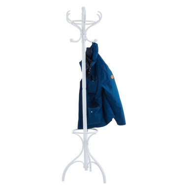 Orsina Kennedy Floor Standing Coat Stand | White Finish, 184cm