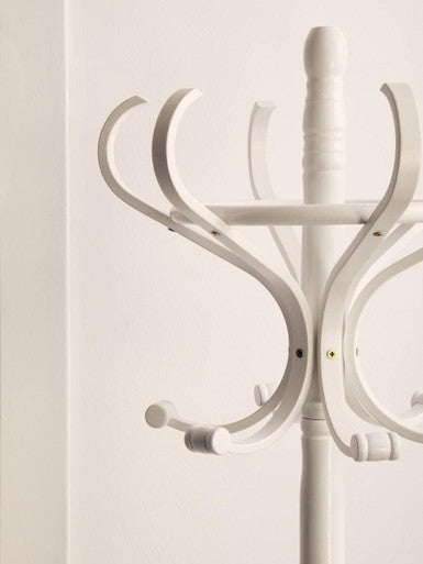 Orsina Kennedy Floor Standing Coat Stand | White Finish, 184cm