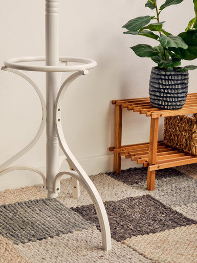 Orsina Kennedy Floor Standing Coat Stand | White Finish, 184cm