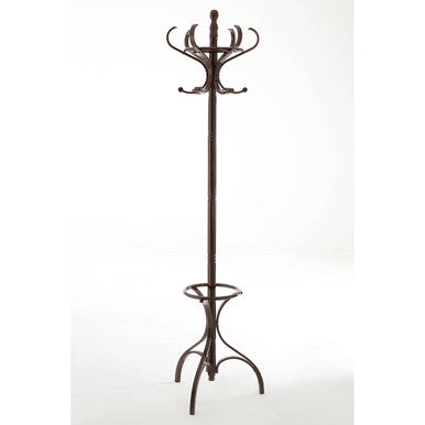 Orsina Kennedy Mahogany Wood Coat Stand | Traditional Hallway Rack