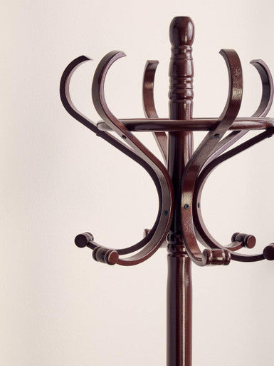 Orsina Kennedy Mahogany Wood Coat Stand | Traditional Hallway Rack