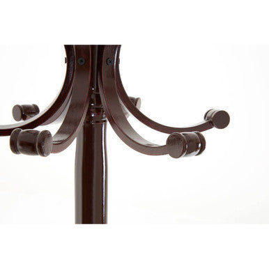 Orsina Kennedy Mahogany Wood Coat Stand | Traditional Hallway Rack