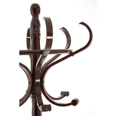 Orsina Kennedy Mahogany Wood Coat Stand | Traditional Hallway Rack