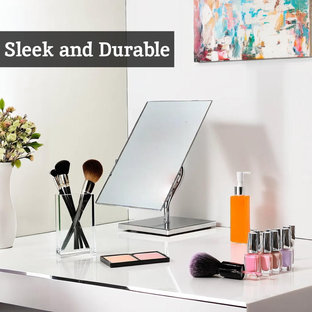 Orsina Mola Rectangular Table Mirror – Modern Minimalist Vanity Mirror