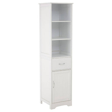 Orsina Portland Tall Cabinet – Slim White Bathroom Storage Tower