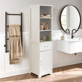 Orsina Portland Tall Cabinet – Slim White Bathroom Storage Tower