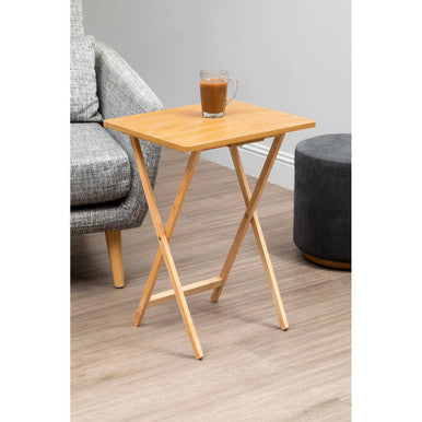 Orsina Heva Tropical Hevea Wood Folding Snack Table – Modern Furniture