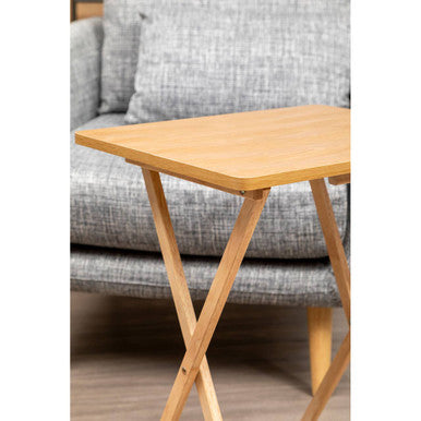 Orsina Heva Tropical Hevea Wood Folding Snack Table – Modern Furniture
