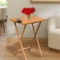 Orsina Heva Tropical Hevea Wood Folding Snack Table – Modern Furniture
