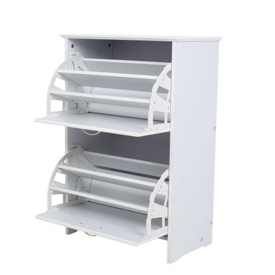 Orsina Ryan White Shoe Storage Cupboard – Modern Hallway Cabinet
