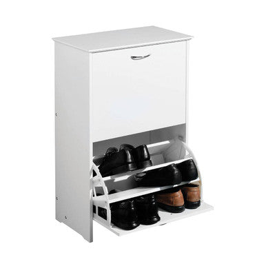Orsina Ryan White Shoe Storage Cupboard – Modern Hallway Cabinet