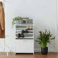 Orsina Ryan White Shoe Storage Cupboard – Modern Hallway Cabinet