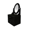 Orsina Gala Black Glass Vanity Mirror with Drawers | Makeup Mirror