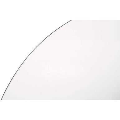 Orsina Metropolitan Round Glass Dining Table – Silver Steel Frame