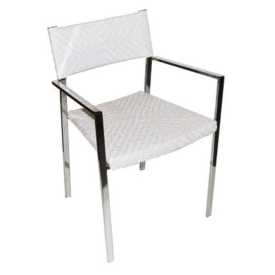 Orsina White Raffia Dining Chairs – Set of 2 Woven Coastal Seating