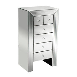 Orsina Mirrored 6 Drawer Chest – Contemporary Glam Bedroom Dresser
