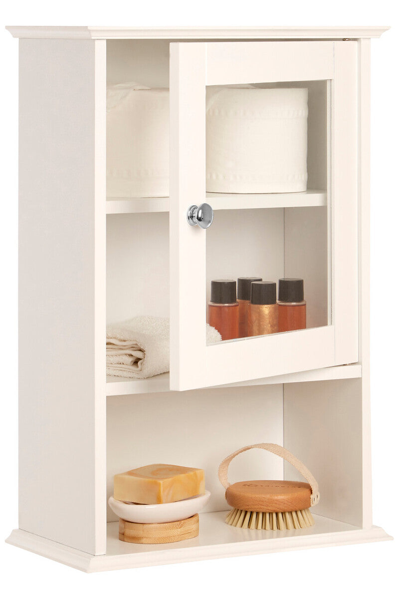 Orsina Portland White Wall Cabinet – Modern Bathroom Storage Unit