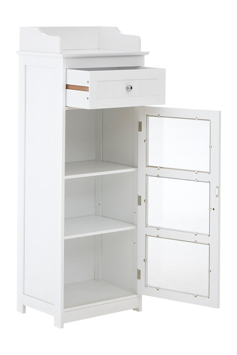 Orsina Portland Glass Door Floor Standing Cabinet – Modern Storage