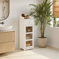 Orsina Portland Glass Door Floor Standing Cabinet – Modern Storage