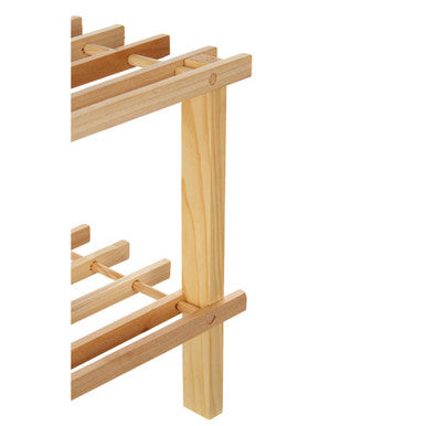 Orsina Arla 2-Tier Shoe Rack – Natural and Cedar Wood Entryway Storage