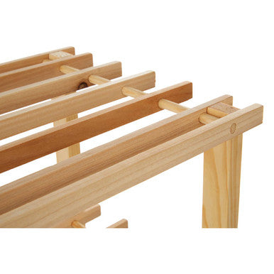 Orsina Arla 2-Tier Shoe Rack – Natural and Cedar Wood Entryway Storage