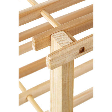Orsina Arla 2-Tier Shoe Rack – Natural and Cedar Wood Entryway Storage